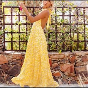 Love Games Printed Backless Halter Dress